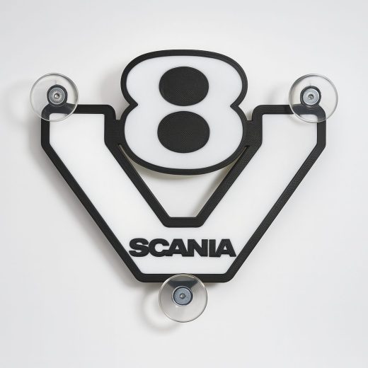 Lightbox Leuchtschild Scania V8 neues Logo - Vabis - LED für Scheibe
