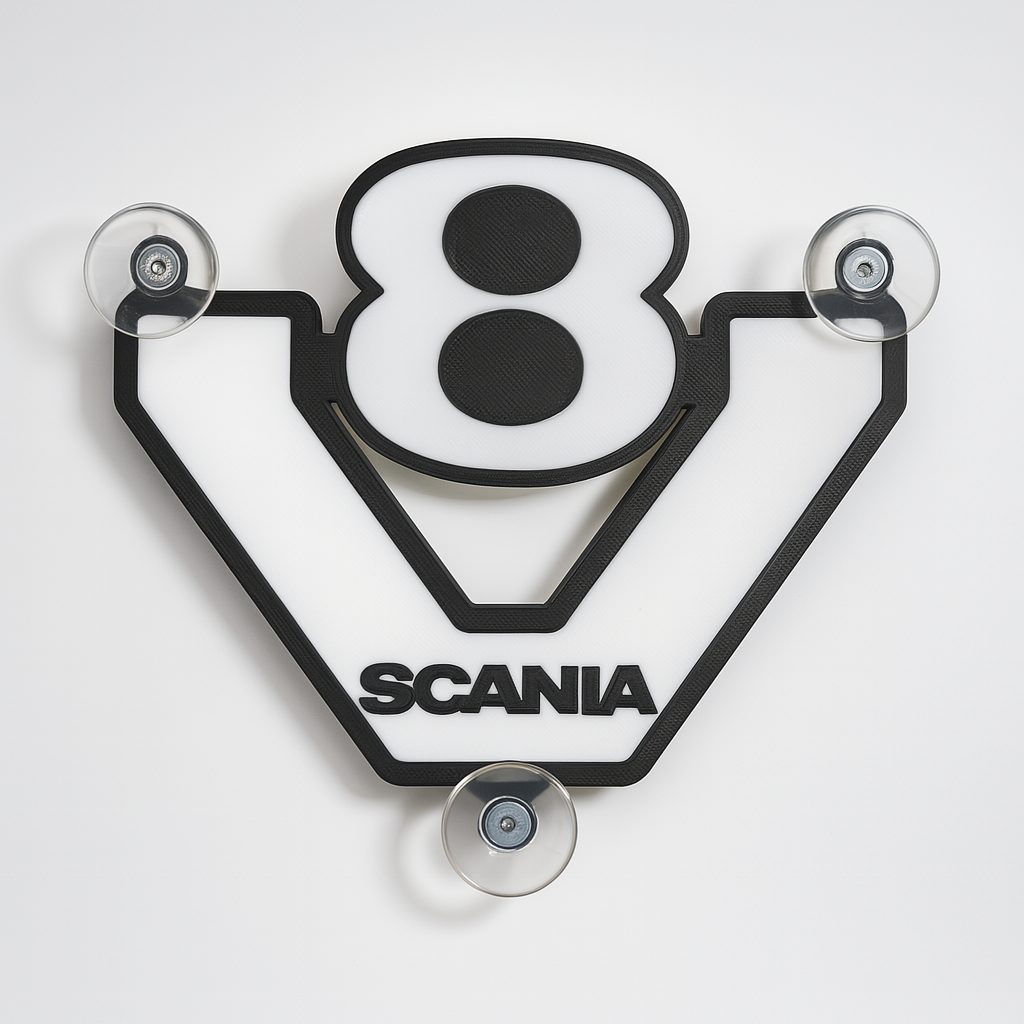 Lightbox Leuchtschild Scania V8 neues Logo - Vabis - LED für Scheibe