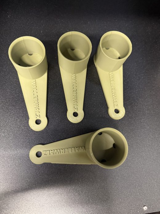 Wallerwalz Angelrutenhalter – 4er Set – 3D-Druck für Waller, Karpfen & Grundangeln