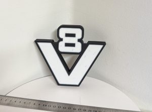 Leuchtschild altes V8 Logo - Scania Logo Oldschool Scania
