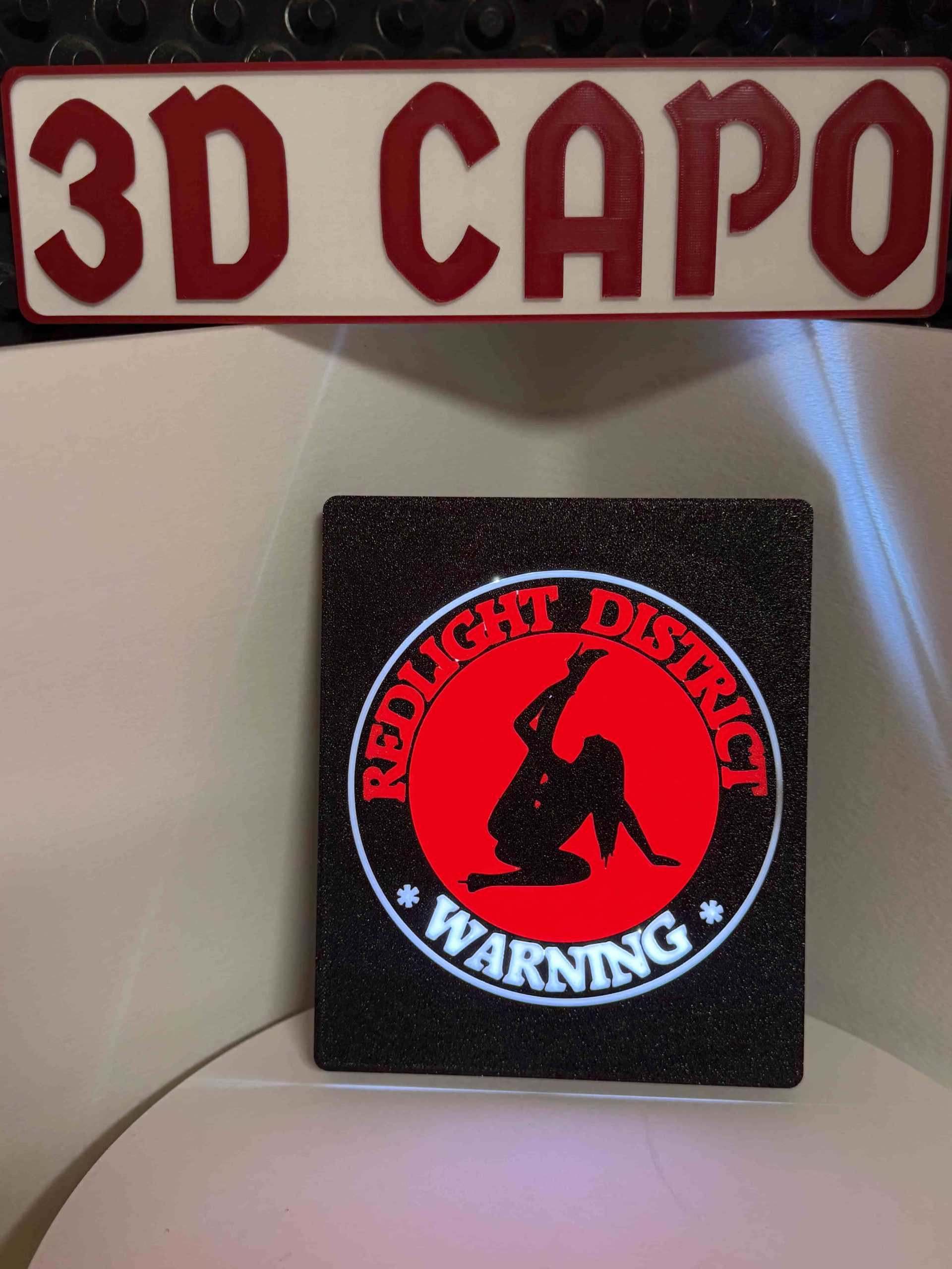 Redlight Lightbox – Warnschild mit Silhouette & Premium LED – Bild 2