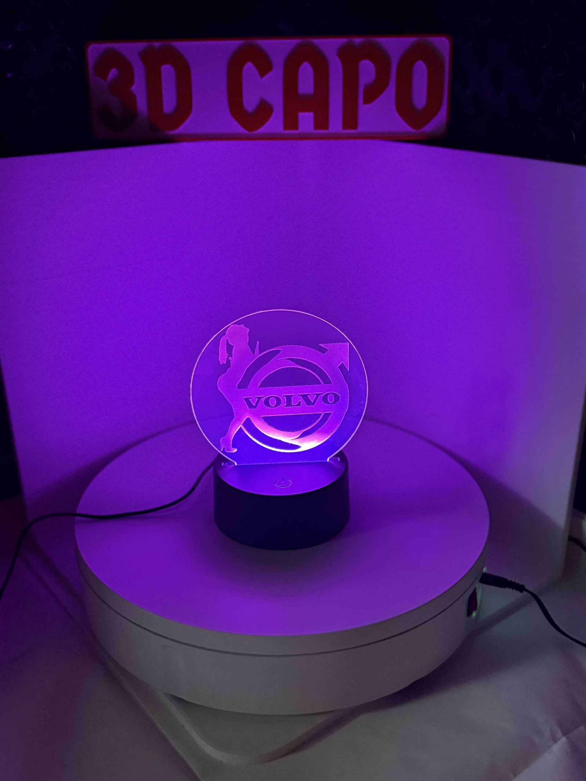 Volvo LED Schild mit Silhouette – Sexy Leuchtschild – Bild 2