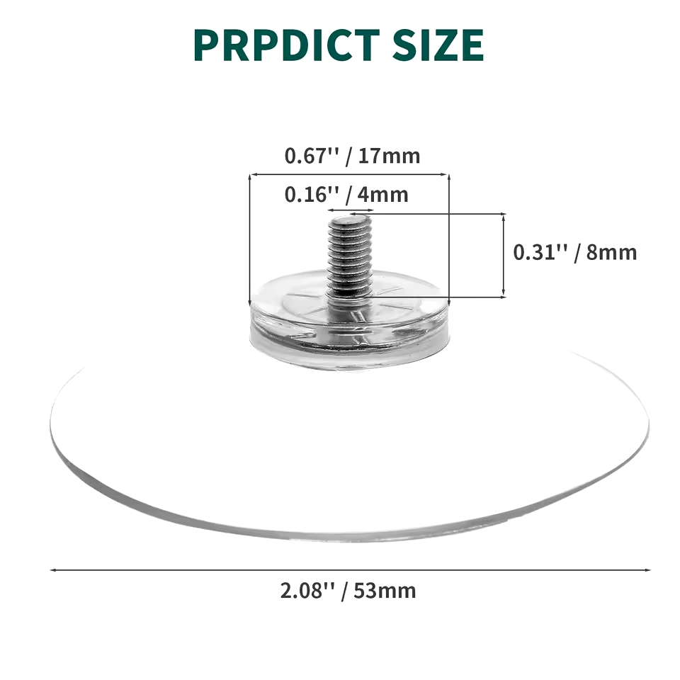 4x Saugnapf mit Mutter für Wimpel - Windschutzscheibe mit Schraube – Bild 5