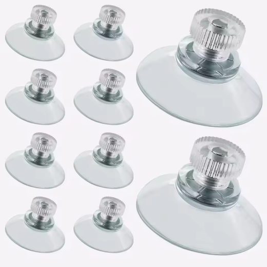 4x Saugnapf 30mm mit Mutter für Wimpel - Windschutzscheibe mit Schraube