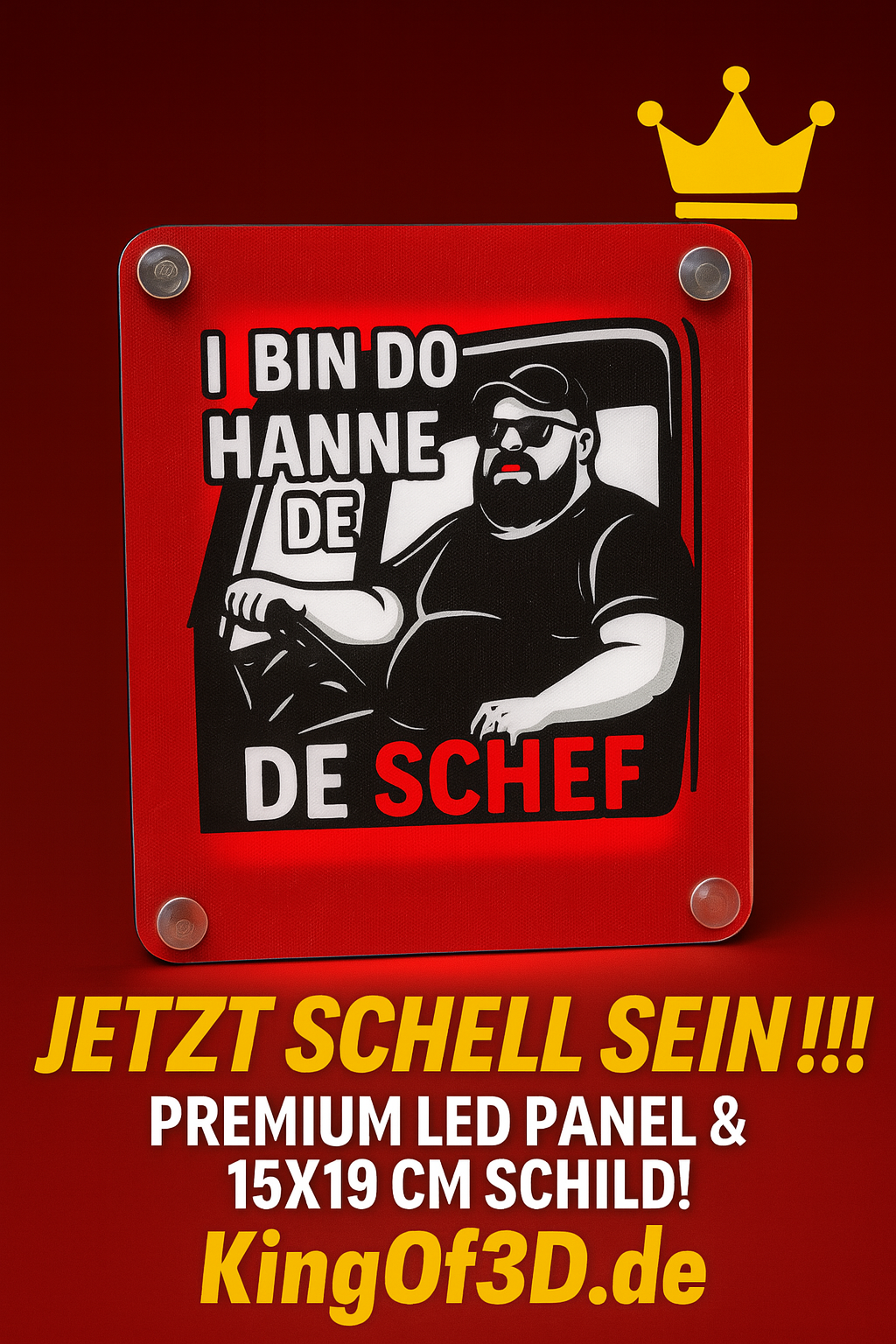 I bin do hanne de Schef