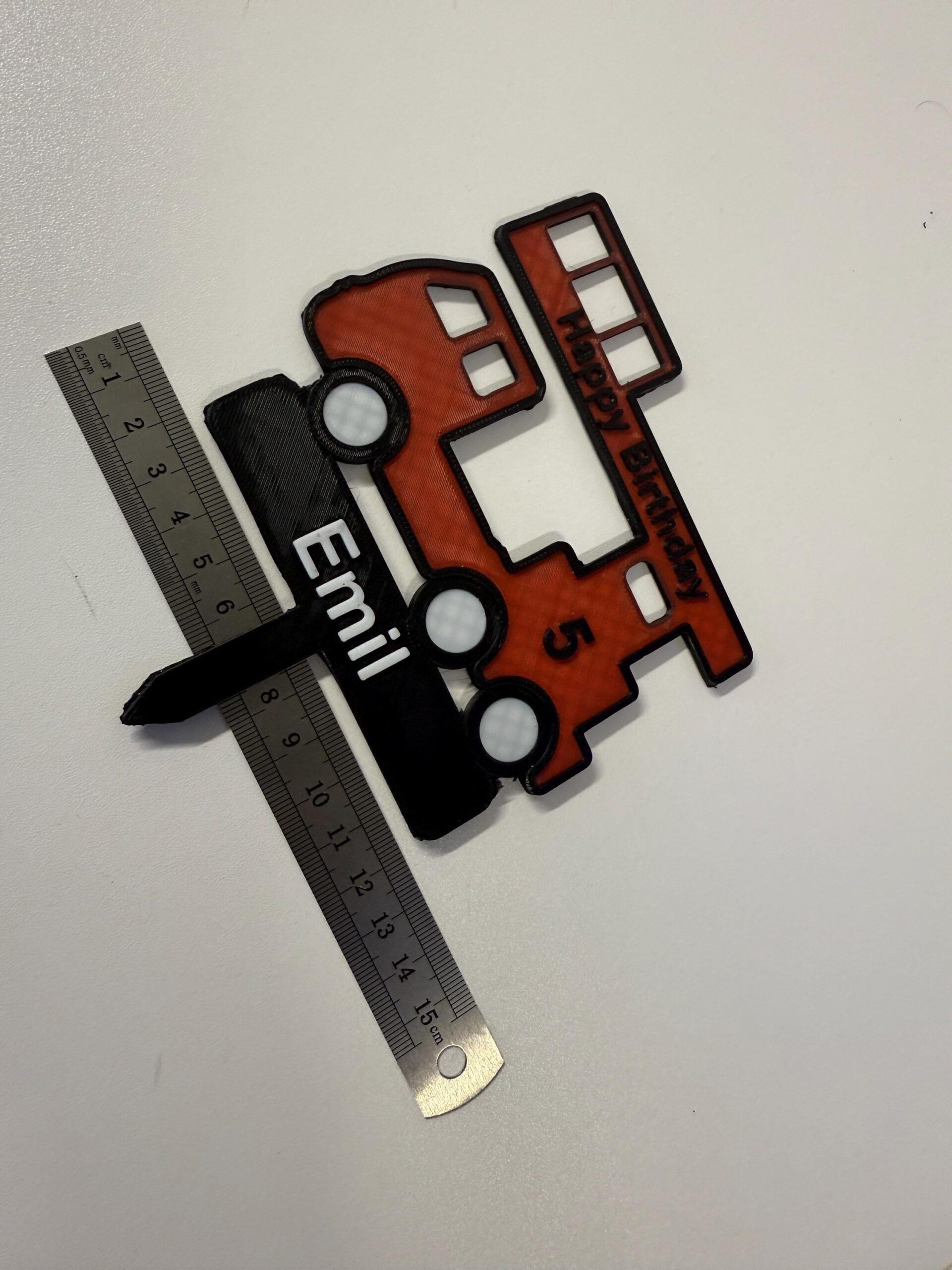 Torten Topper - Feuerwehr - Geburtstagstorte Schild für Torte - individualisierbar – Bild 2