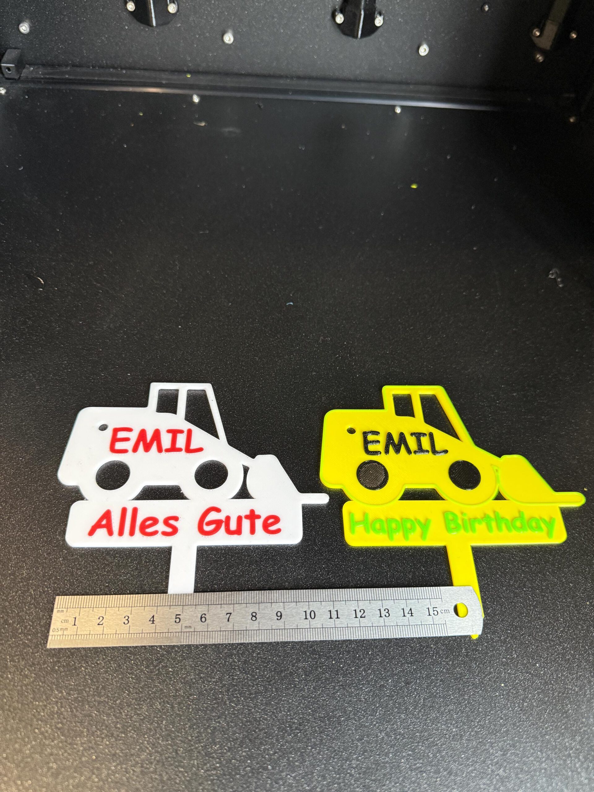 Torten Topper Radlader - Kuchendekoration für Kindergeburtstag - Kuchentopper - Dekor für Torte – Bild 3