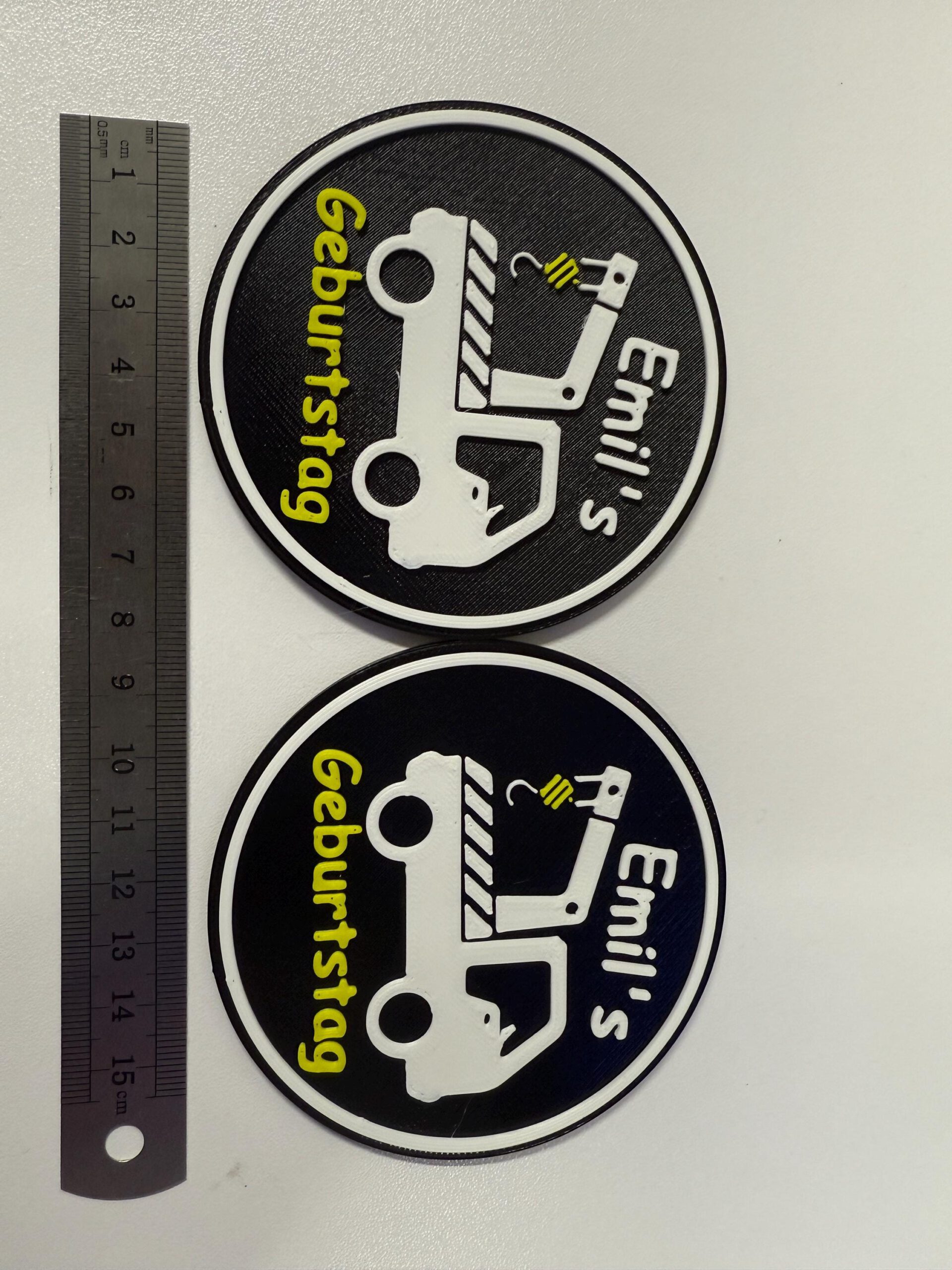 Glasuntersetzer Abschleppwagen - Kindergeburtstag 5 Stück – Bild 3