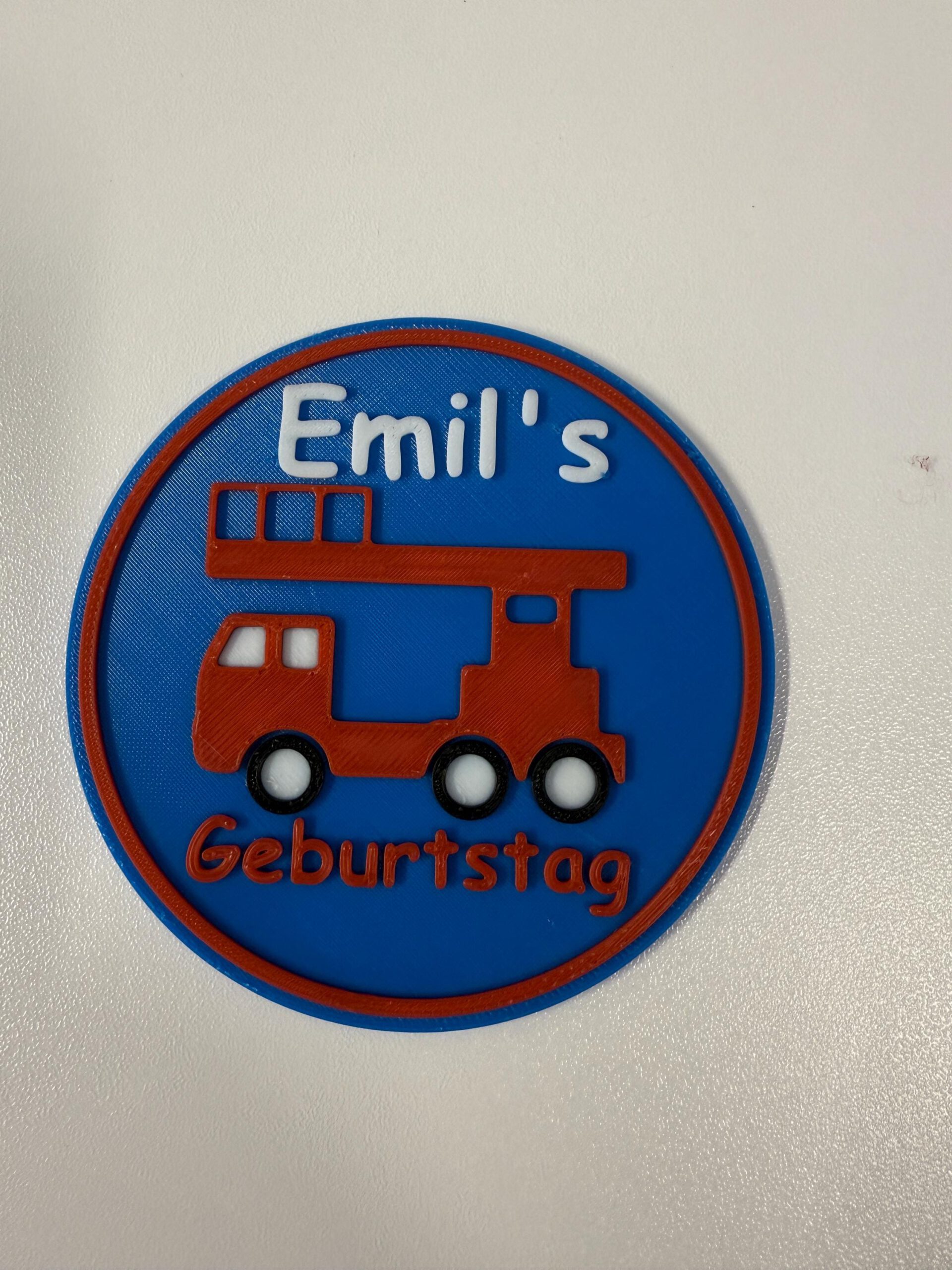 Glasuntersetzer - Feuerwehr - Kindergeburtstag - Untersetzer 5 Stück