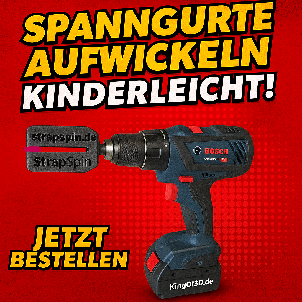 StrapSpin Gurtaufroller im Einsatz