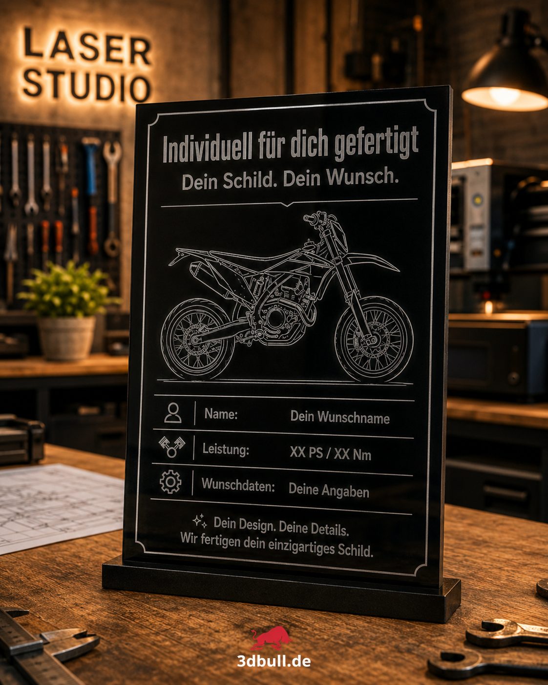 Individuelles Premium-Acrylschild 20×30 cm – Wunschmotiv & Wunschtext graviert – Bild 5