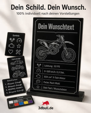 Individuelles Premium-Acrylschild 20×30 cm – Wunschmotiv & Wunschtext graviert