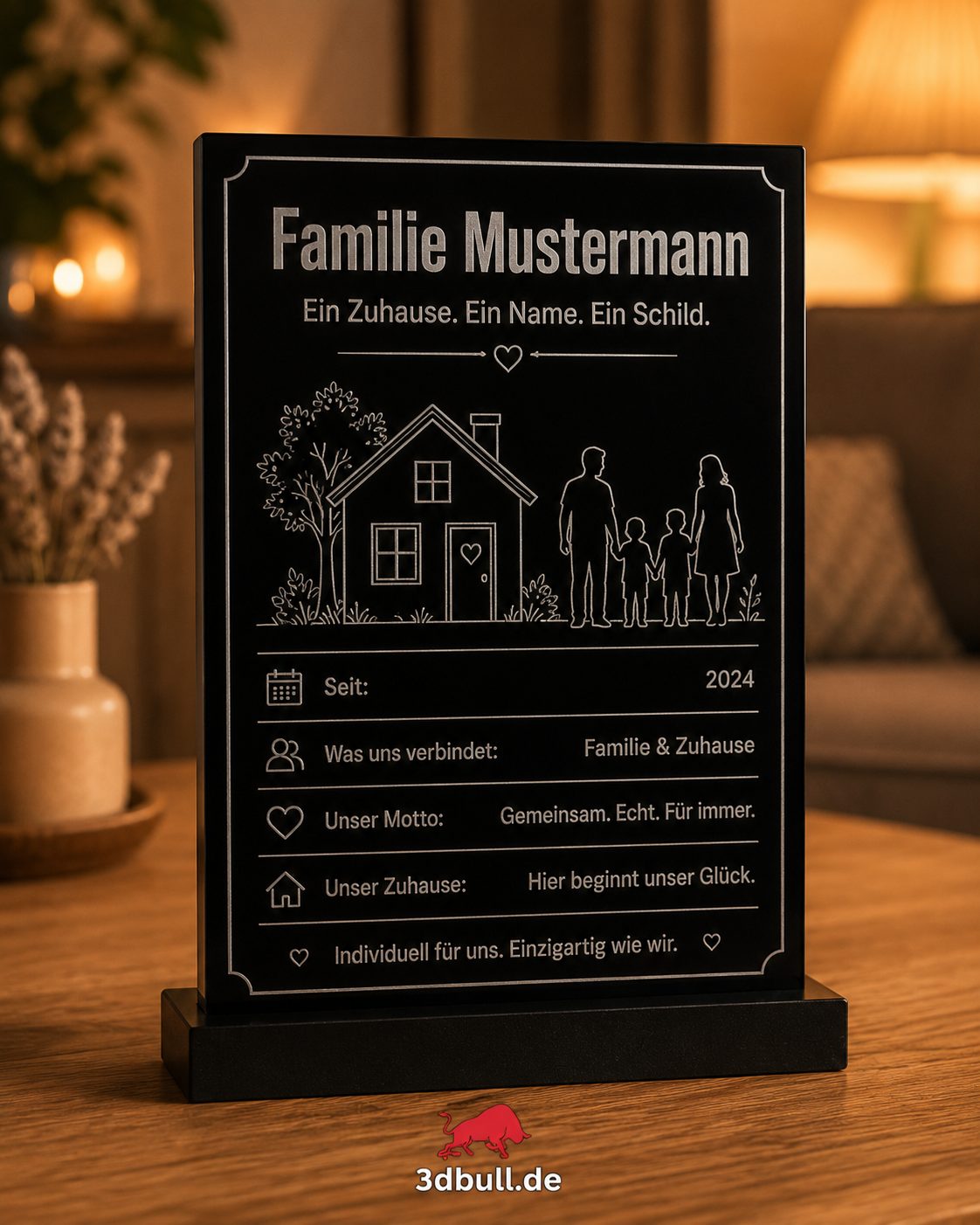 Individuelles Premium-Acrylschild 20×30 cm – Wunschmotiv & Wunschtext graviert – Bild 7