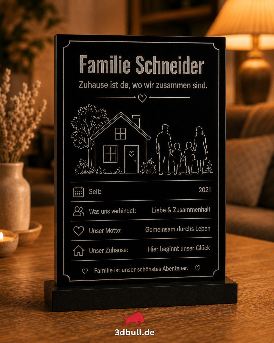 Individuelles Premium-Acrylschild 20×30 cm – Wunschmotiv & Wunschtext graviert – Bild 8