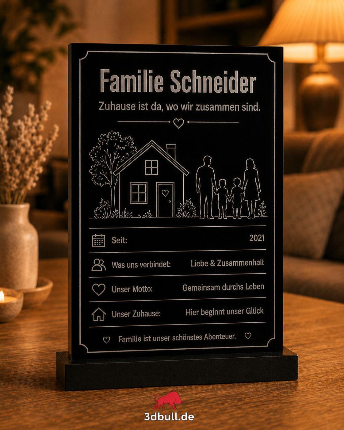 Individuelles Premium-Acrylschild 20×30 cm – Wunschmotiv & Wunschtext graviert – Bild 8