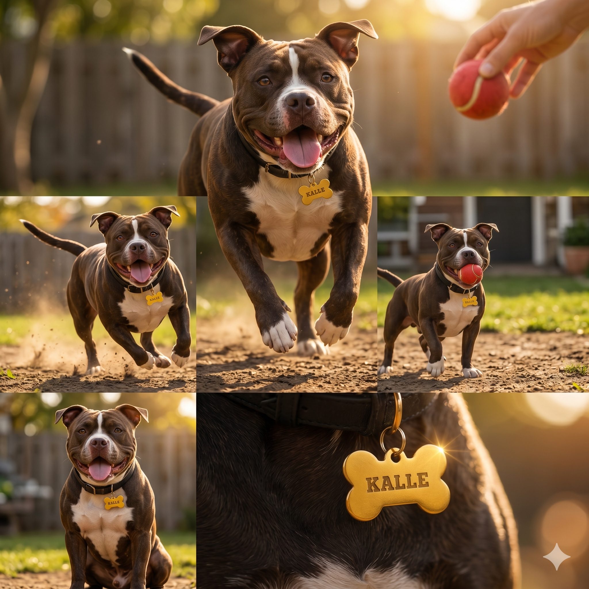 Personalisierte Hundemarke in Knochenform – goldfarben mit Wunschgravur – Bild 10