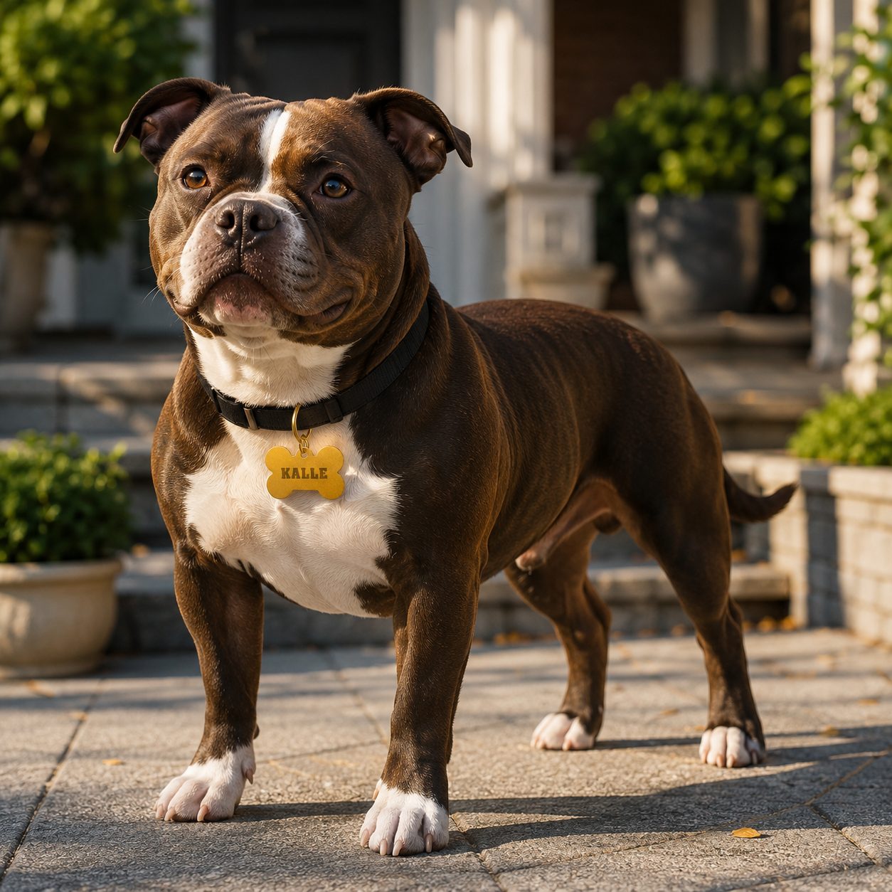 Personalisierte Hundemarke in Knochenform – goldfarben mit Wunschgravur – Bild 4
