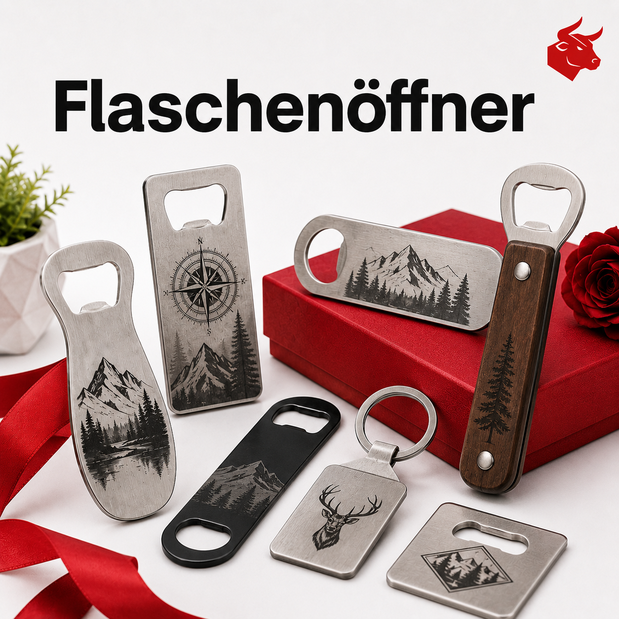 Gravierte Flaschenöffner bei 3DBull