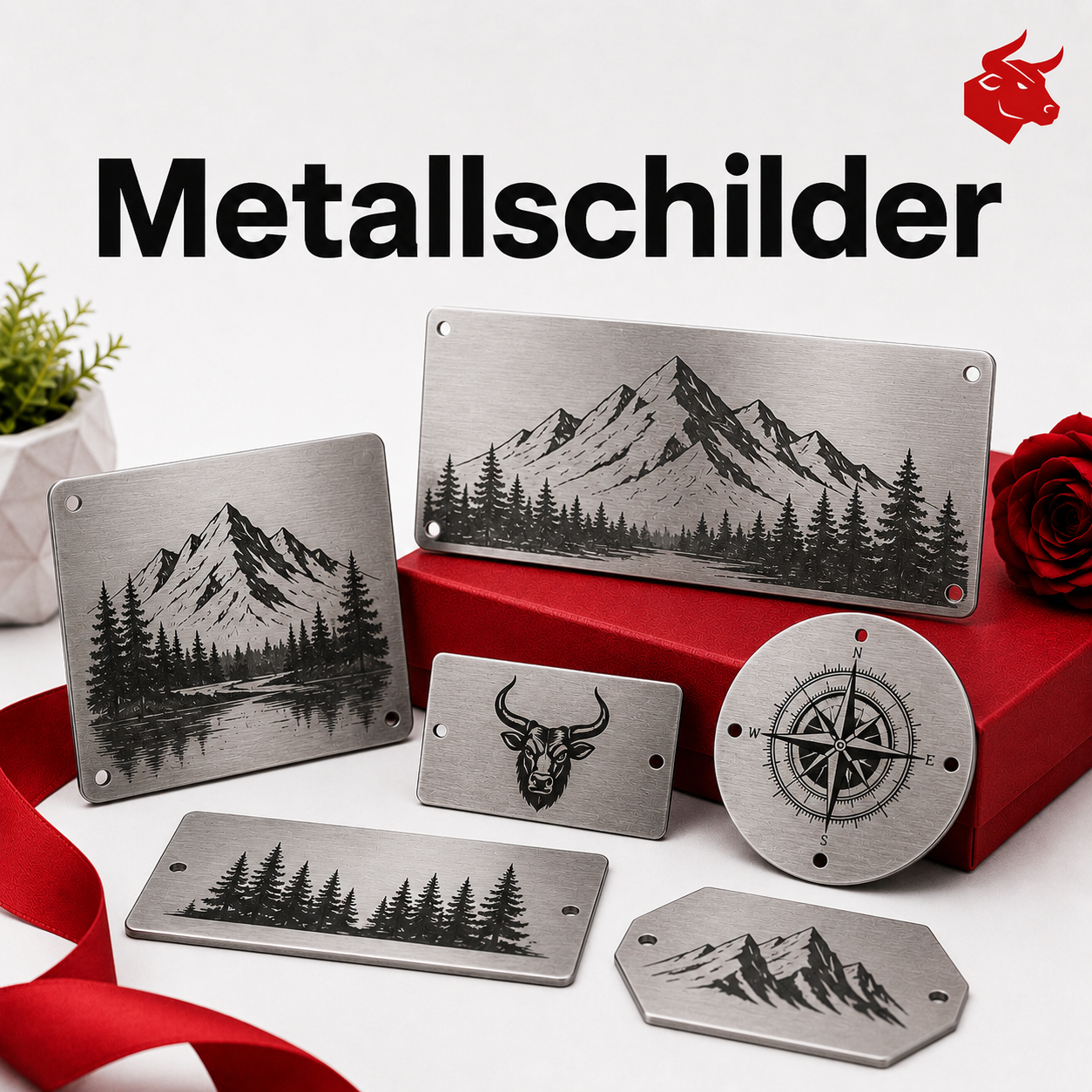 Gravierte Metallschilder bei 3DBull