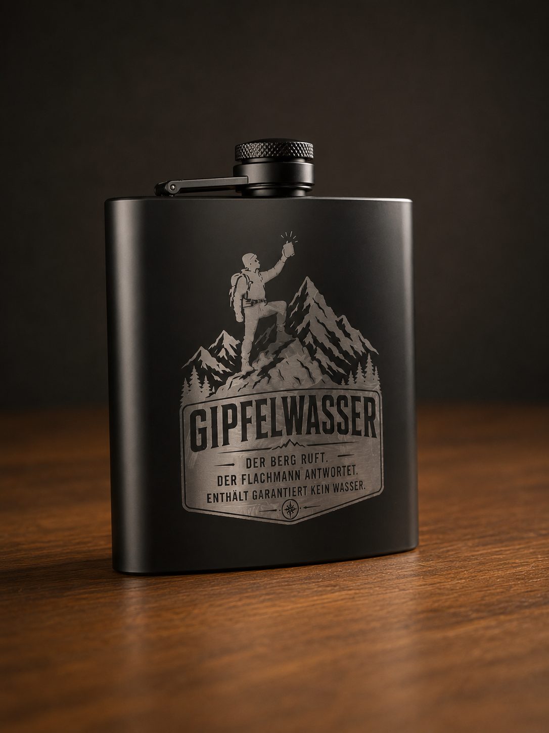 Personalisierter Flachmann 6 oz – mit Name, Text oder eigenem Motiv graviert – Bild 4