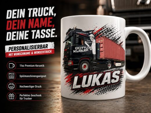 Dein Truck. Dein Name. Deine Tasse. – Personalisierte LKW Tasse 11oz