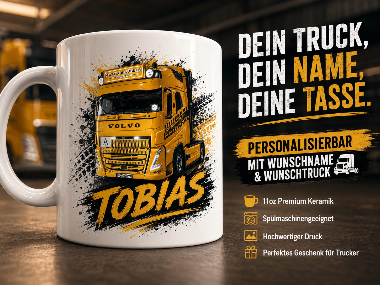 Lkw Tasse mit deinem LKW