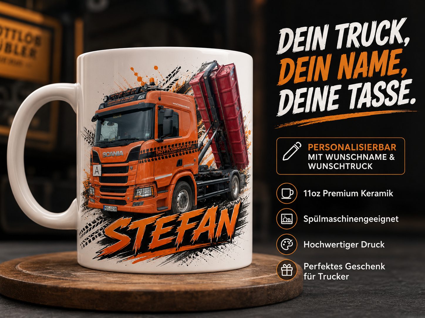 Lkw Tasse mit eigenem Logo