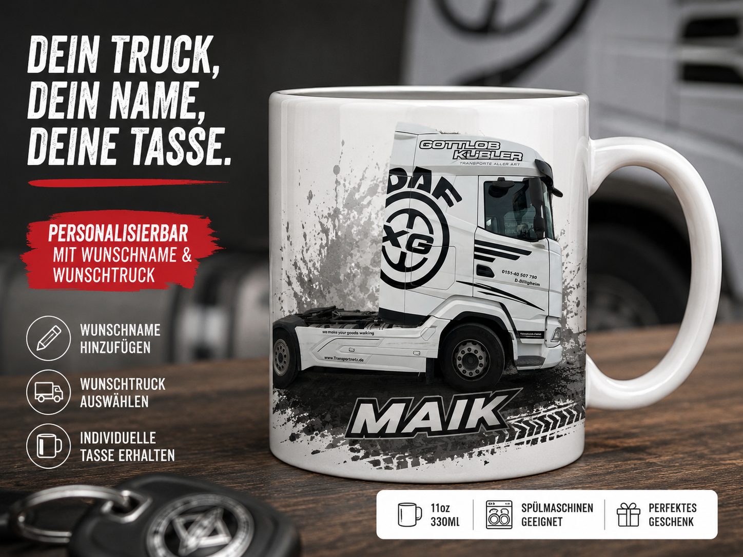 Lkw Tasse mit deinem Logo