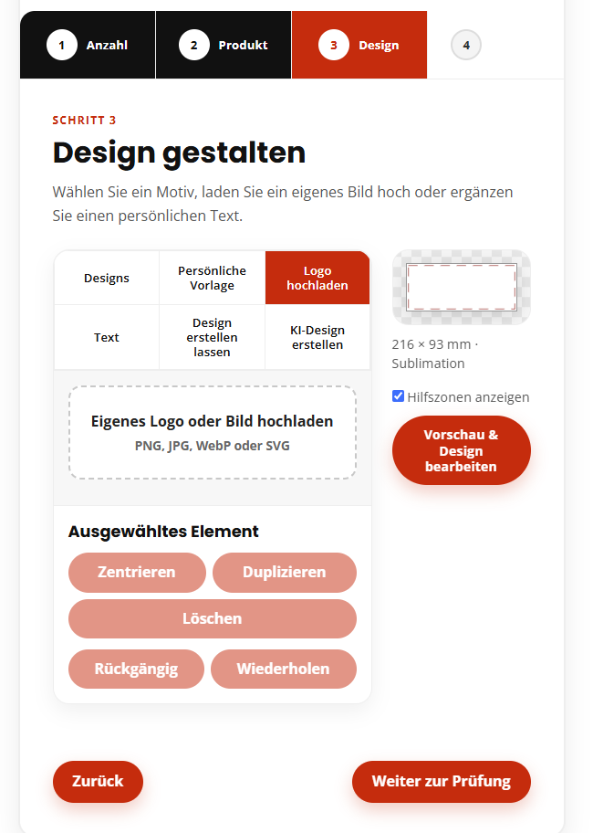 Eigenes Logo oder Bild hochladen