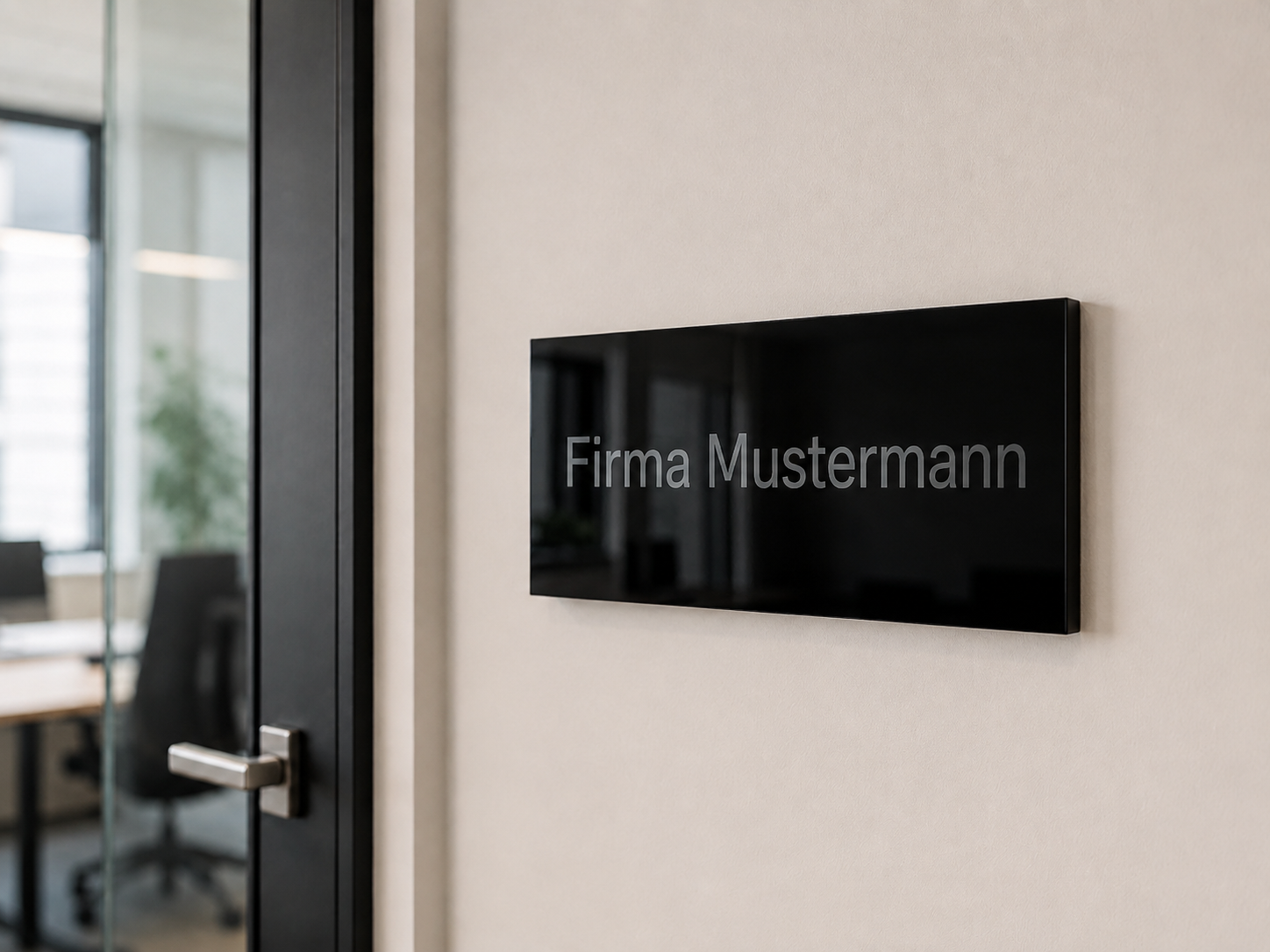 Schwarze Acrylplatte XT mit Wunschgravur – selbst gestalten