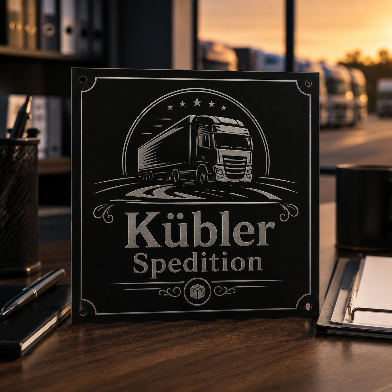 Schwarze Acrylplatte XT mit Wunschgravur – selbst gestalten