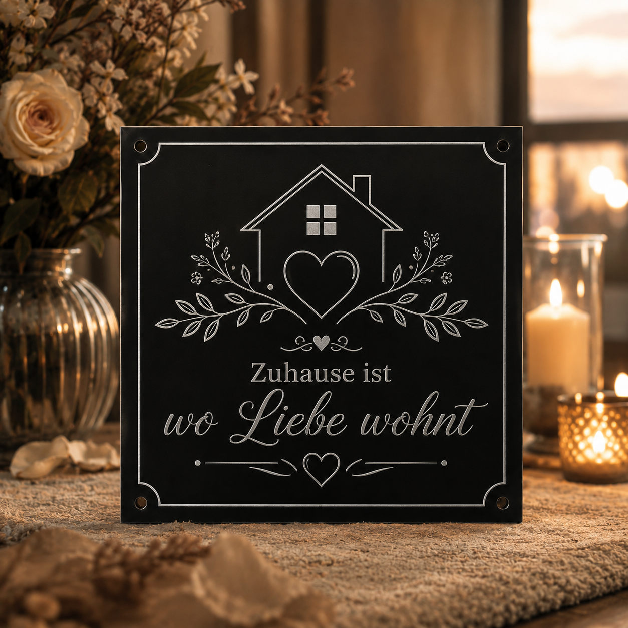 Schwarze Acrylplatte XT mit Wunschgravur – selbst gestalten